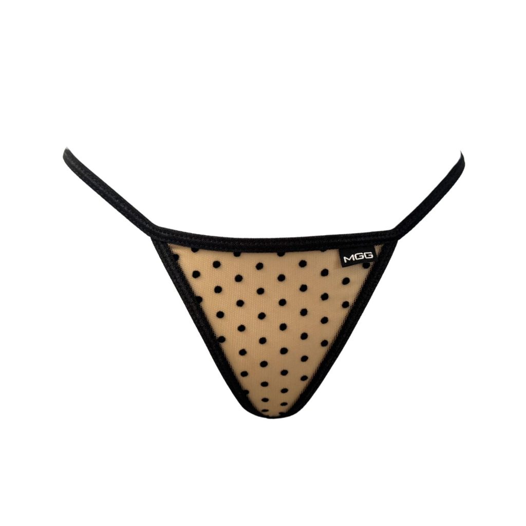 Nude Polka Dot - Low Rise Sheer G-String image 0
