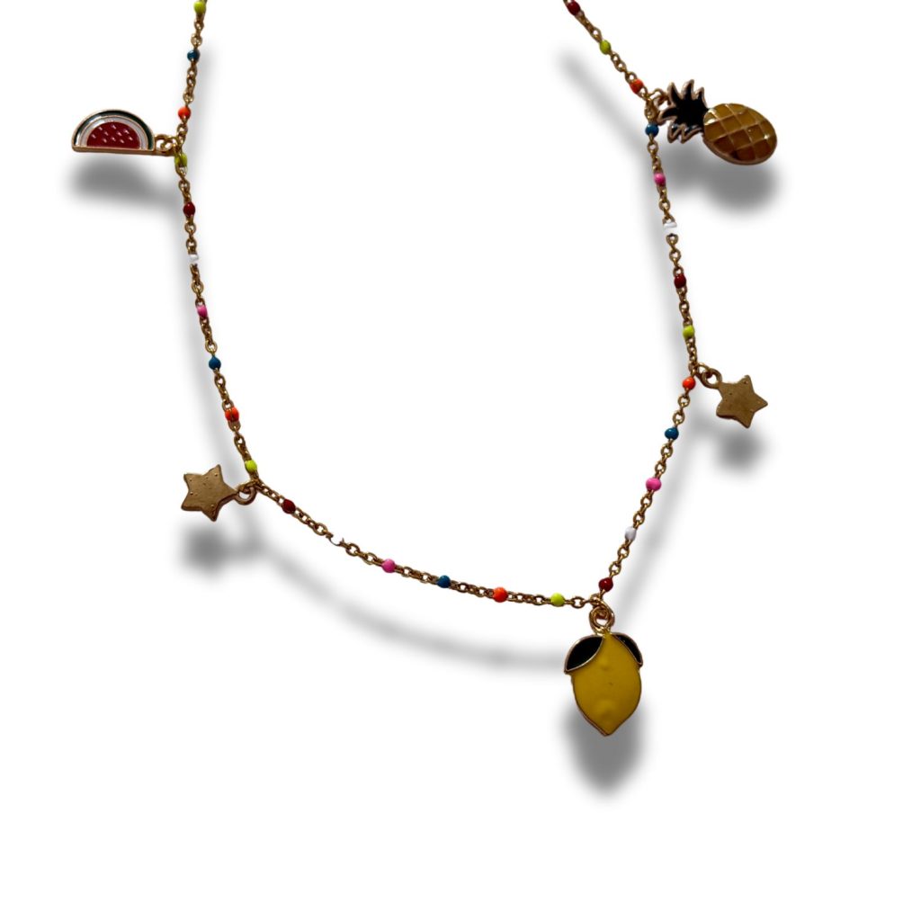 Fruit Salad Seashell Gold Belly Chain image 0