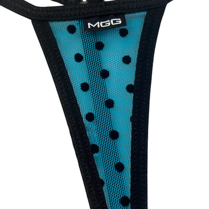 Ocean Blue Polka Dot - Extreme Sheer G-String image 3