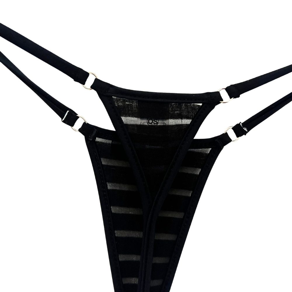 Coastline - Black -  Tie Sides Bikini Bottom image 2