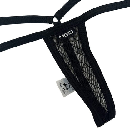 Midnight Black Diamond Mesh - Sheer Extreme G-String Underwear image 1