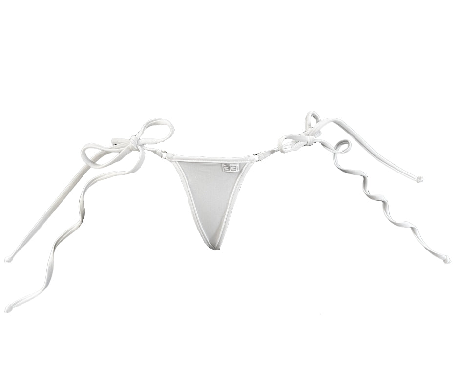 Angel White Solid - Tie Sides Bikini Bottom image 0
