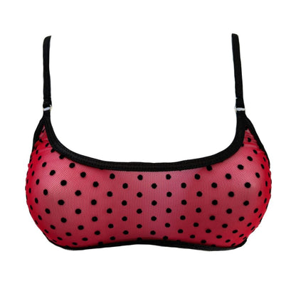 Apple Red Polka Dot - Leisure Sheer Bralette image 0