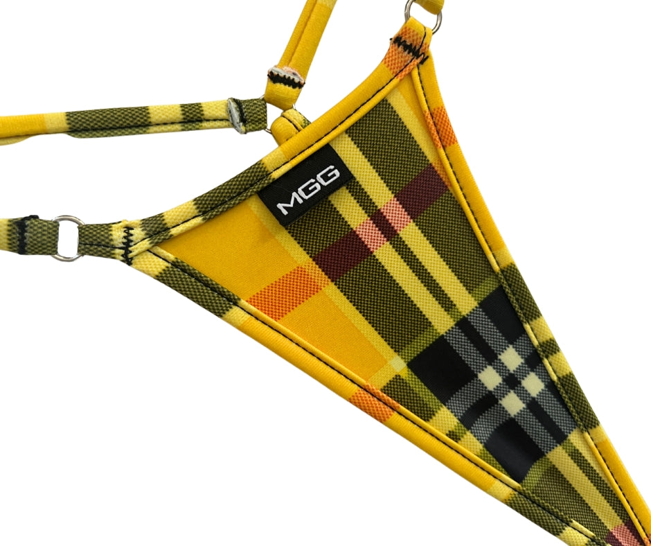 MGG Swimwear - Clueless - Yellow Plaid - Nano Bikini Bottom