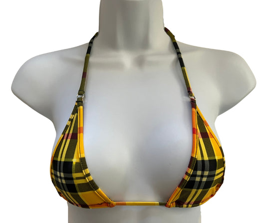 Clueless - Yellow Plaid - Nano Bikini Top