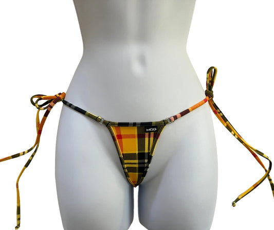 Clueless - Yellow Plaid - Tie Sides Bikini Bottom