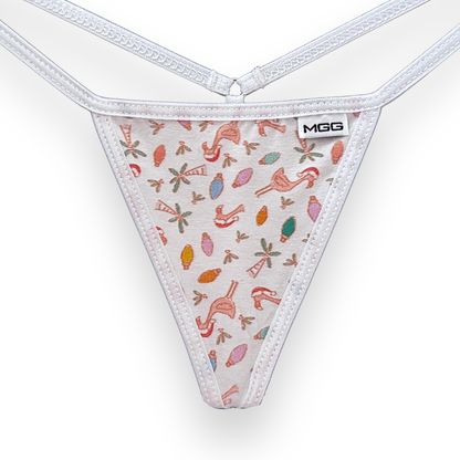 Christmas Flamingo - Cotton - Low Rise G-String
