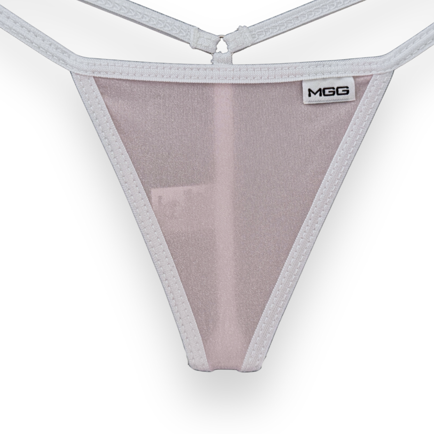Light Pink & White - Sparkle Sheer - Low Rise G-String Underwear