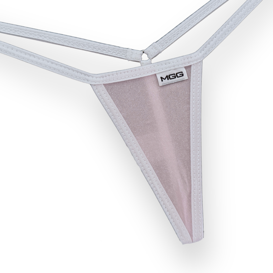 Light Pink & White - Sparkle Sheer - Mini G-String Underwear