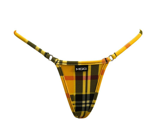 MGG Swimwear Clueless - Yellow Plaid Nano Bikini Bottom