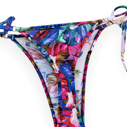 Coastline - Negro - Braguita de bikini brasileña con lazos laterales