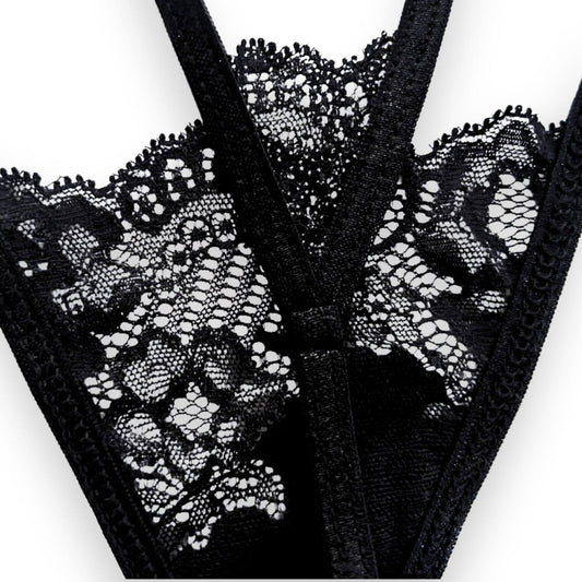 Women's Sparkle Glitter Lace Thong Underwear 2