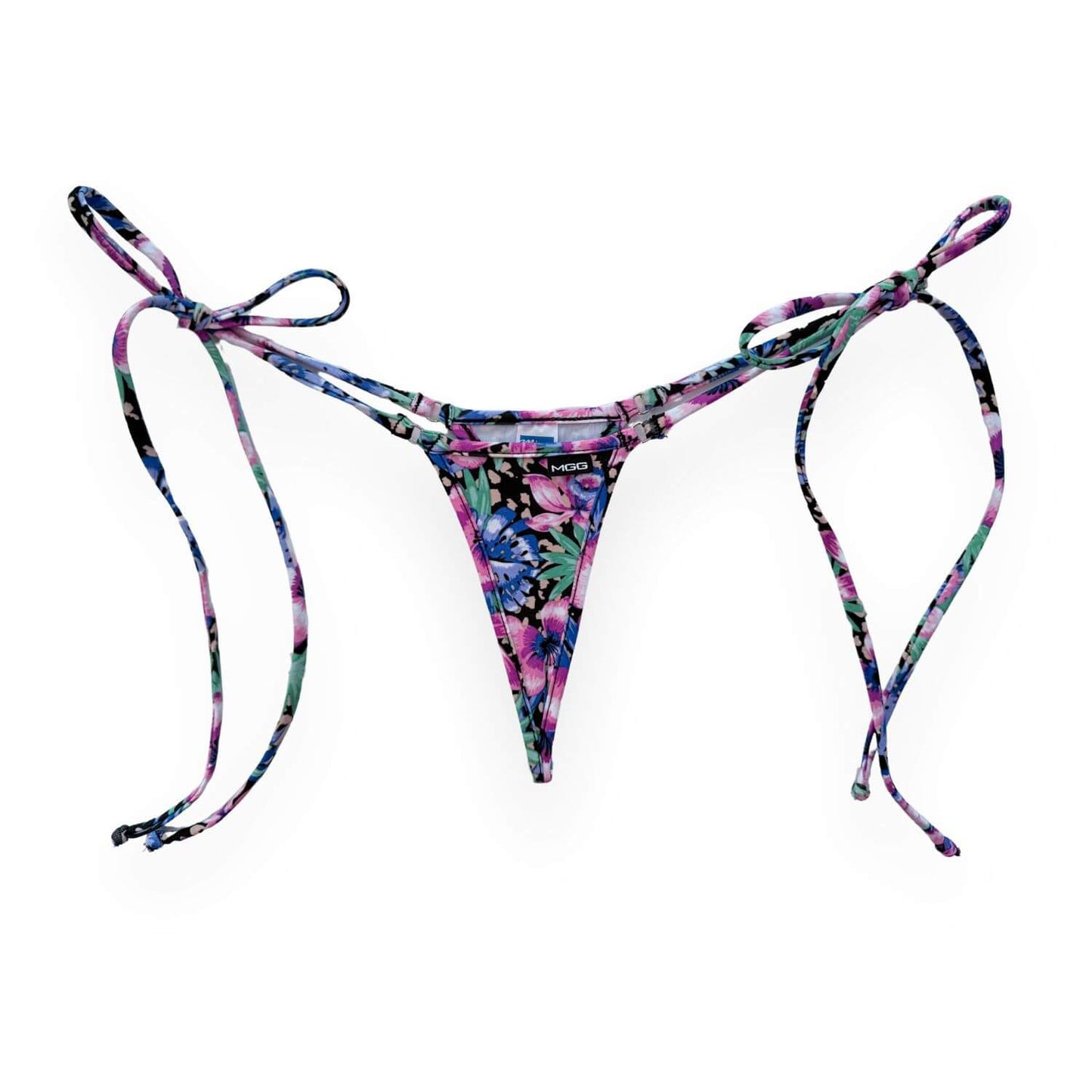 Bas de bikini à nouer sur les côtés, motif pastèque sucrée