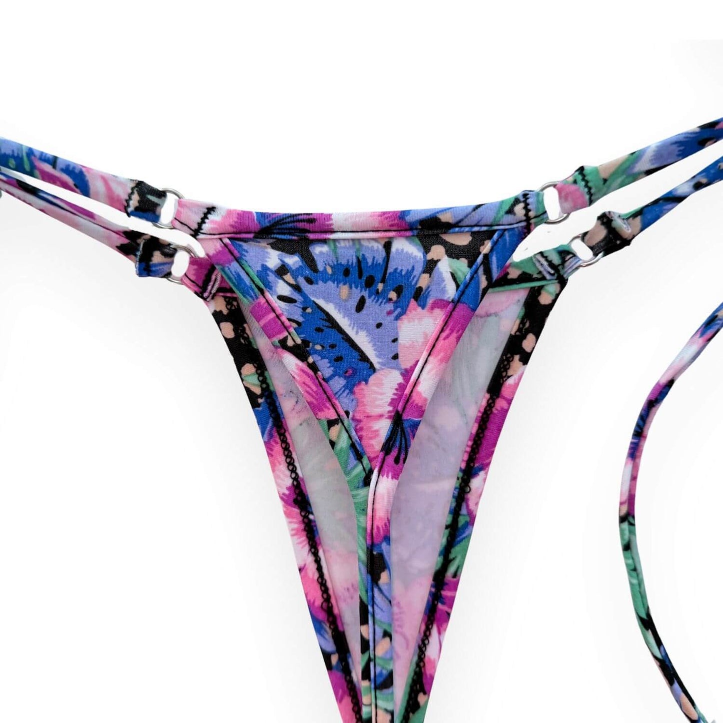 Bas de bikini à nouer sur les côtés, motif pastèque sucrée