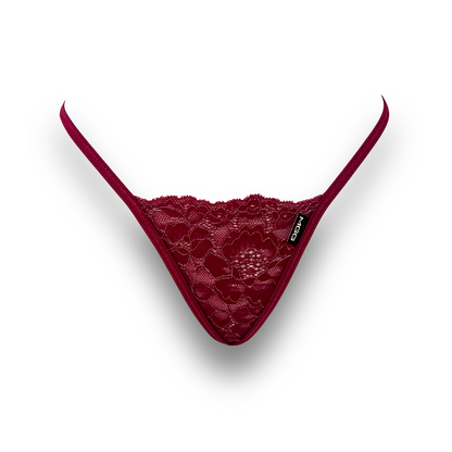 Wine - Lace G-String Lingerie