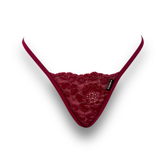 Wine - Lace G-String Lingerie