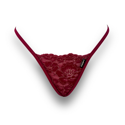 Wine - Lace Thong G-String Underwear