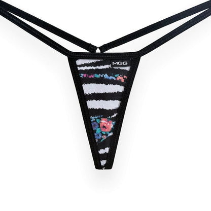 Zebra Floral - Cotton - Mini G-String