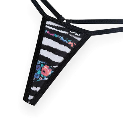 Zebra Floral - Cotton - Mini G-String