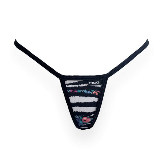 Zebra Floral - Cotton - Mini G-String
