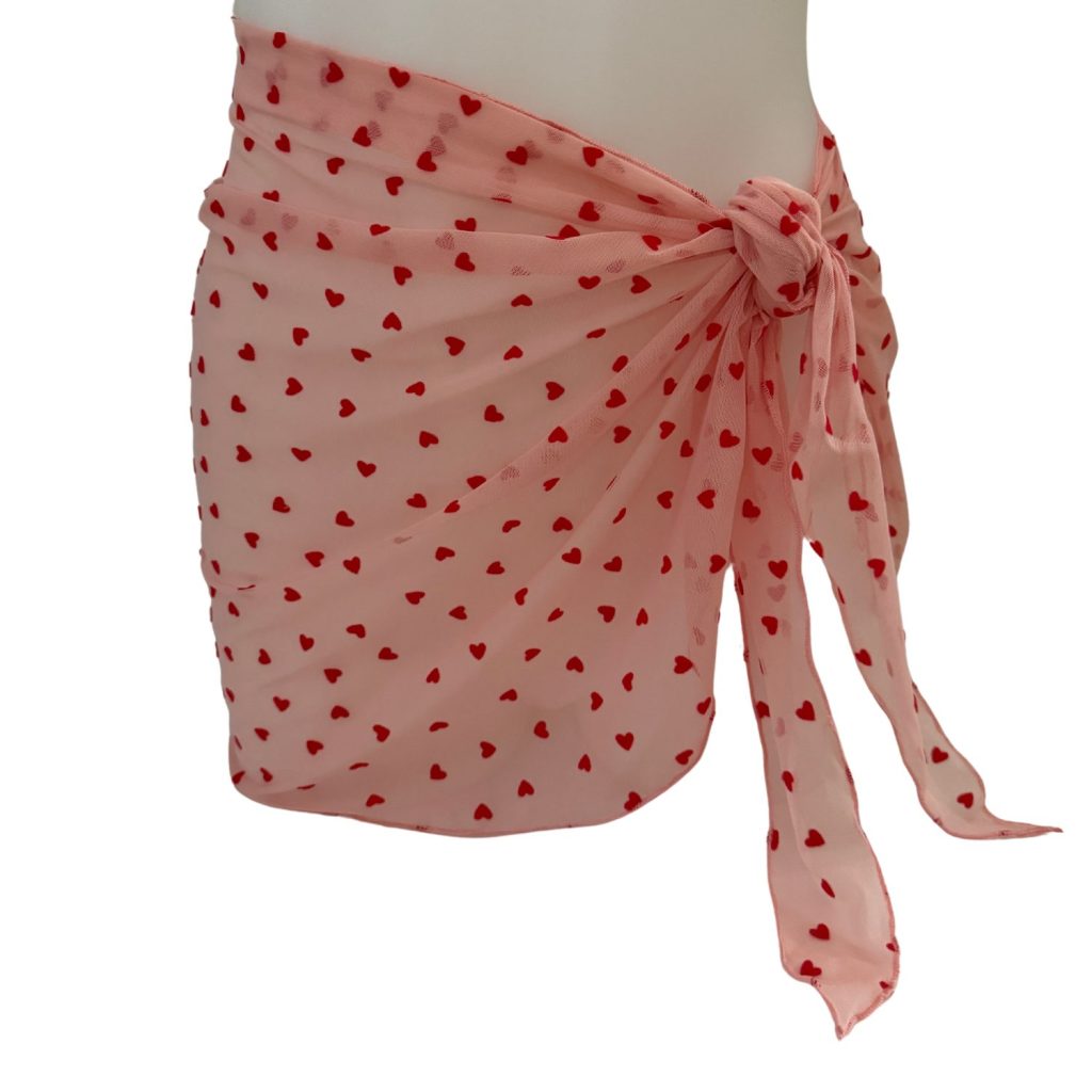 Hearts Sheer Sarong Coverup image 3