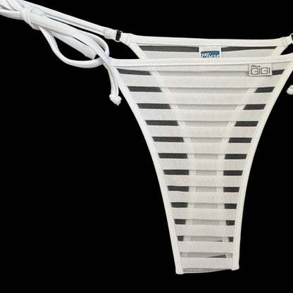 Coastline - White - Brazilian Tie Side Bikini Bottom image 2