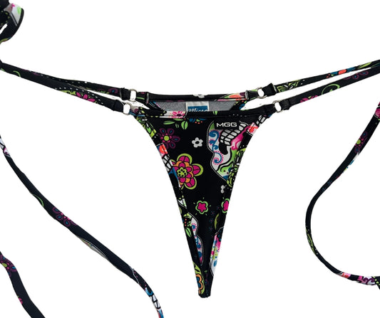 Sugar Skull - Tie Sides Bikini Bottom image 1