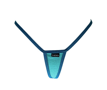 Aqua Contrast Trim - Cotton - Extreme G-String Underwear image 0