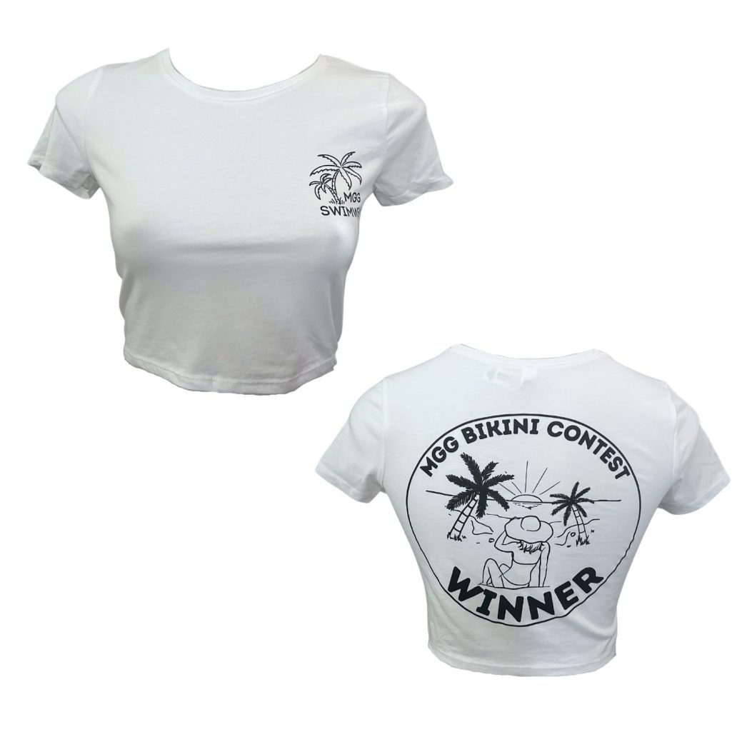 Bikini Contest Winner - White Crop Top image 0