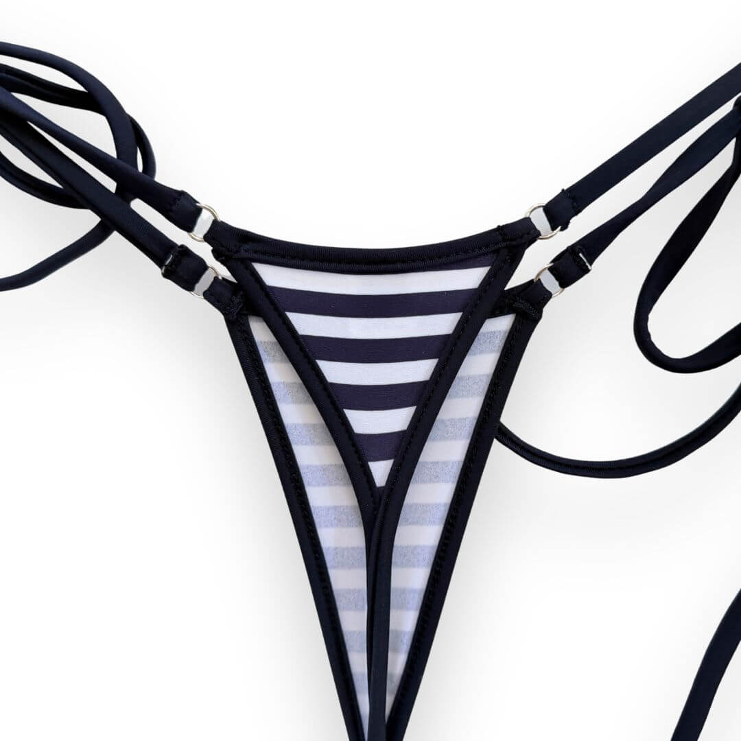 Riviera Stripe - Tie Sides Bikini Bottom