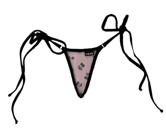 Cherry Bomb Sheer - Tie Sides Bikini Bottom image 0