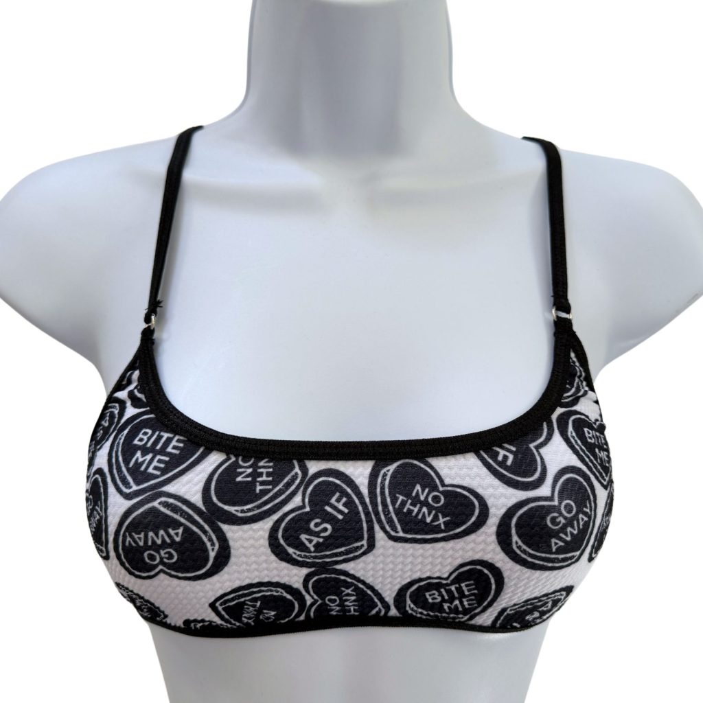 Love Stinks Candy Hearts - Leisure Bralette image 6