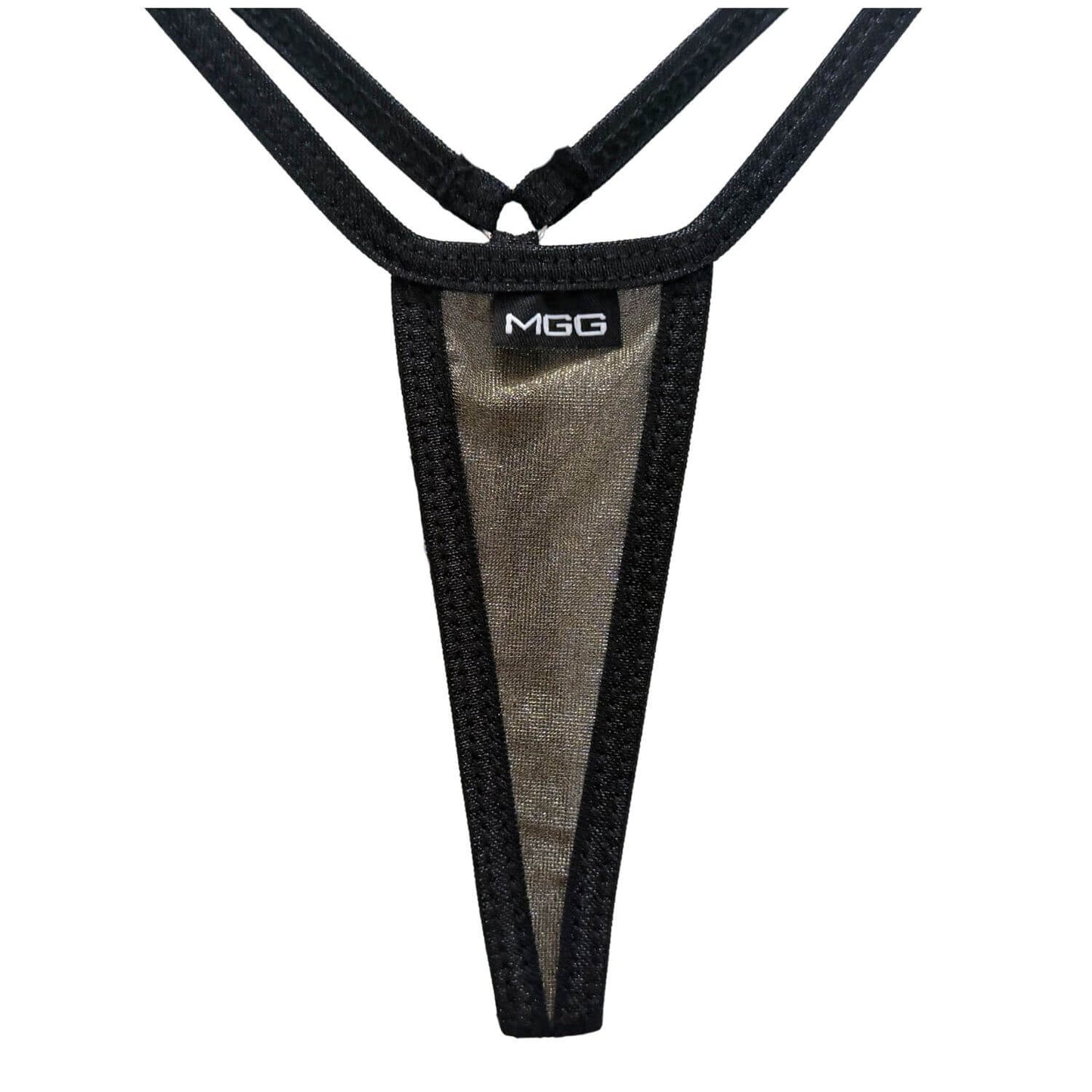 Tanga rosa claro brillante y transparente