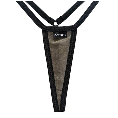 Tanga rosa claro brillante y transparente