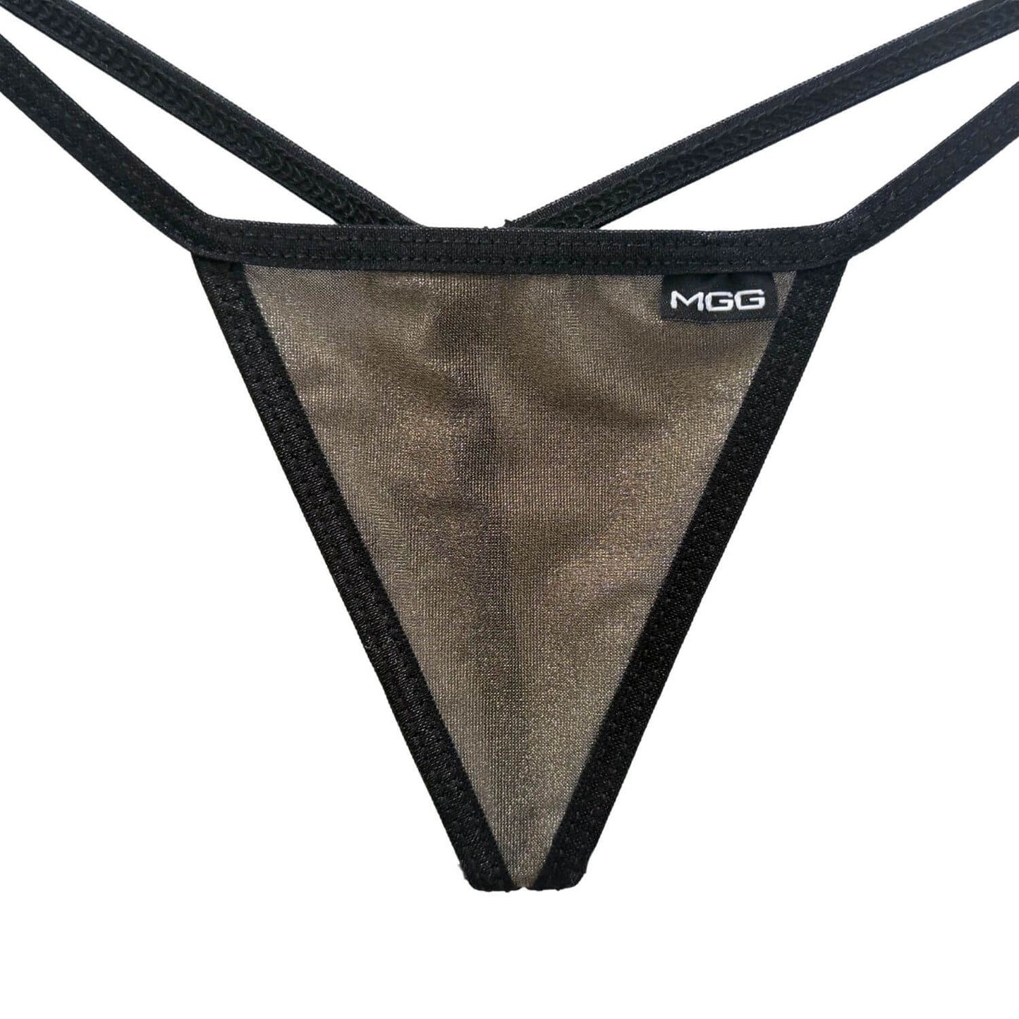 Tanga de tiro bajo rosa claro con transparencias brillantes