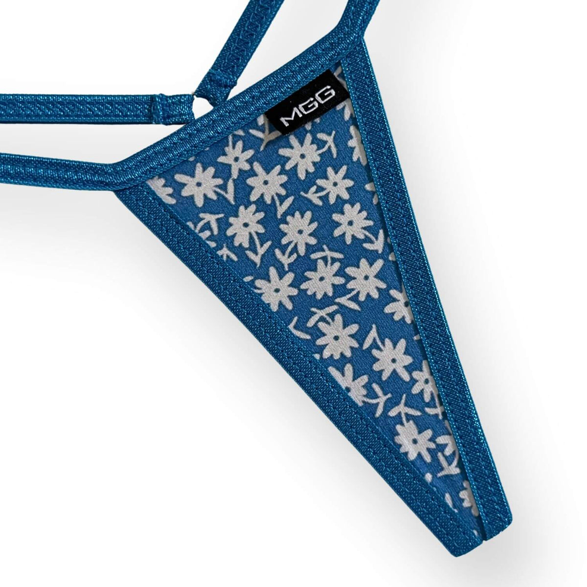 Flowers- Blue - Mini Cotton G-String