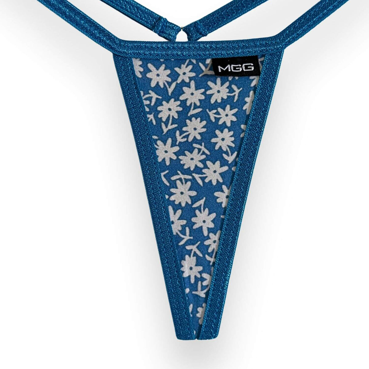 Flowers- Blue - Mini Cotton G-String