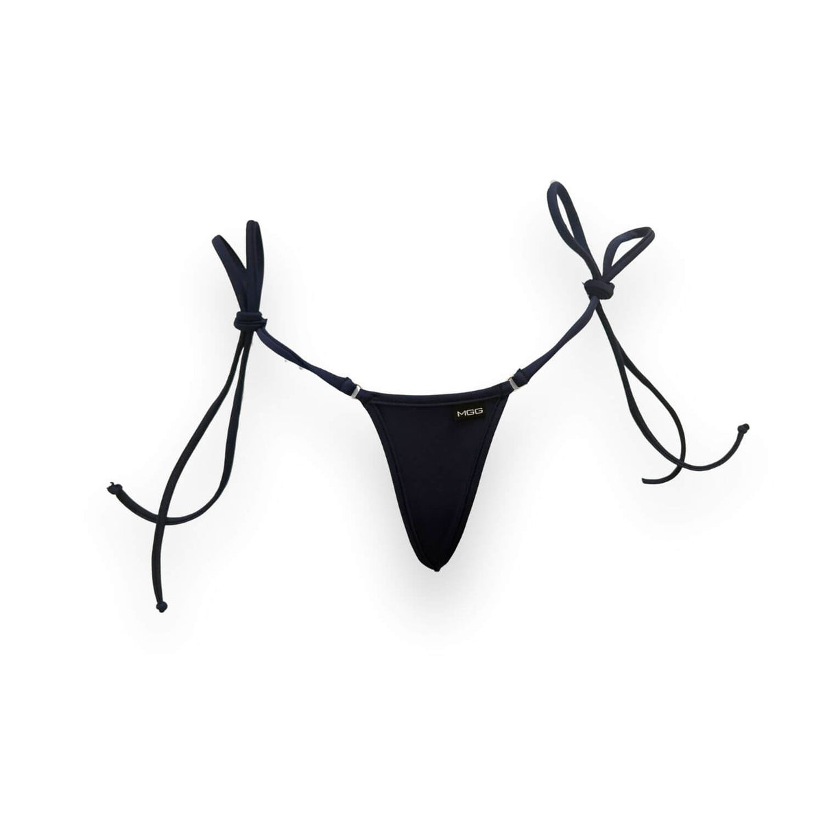 Parte inferior de bikini con lazos laterales en color negro de Coastline