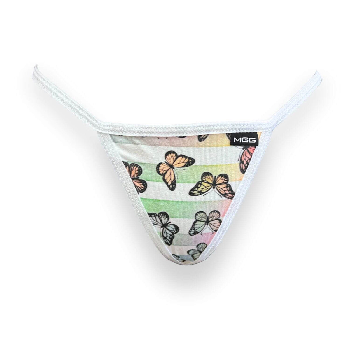 Tanga de algodón de tiro bajo color sandía de verano - rosa