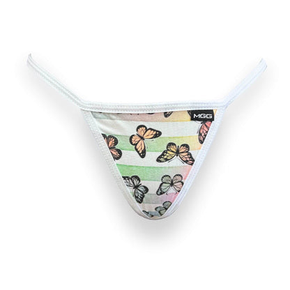 Tanga de algodón de tiro bajo color sandía de verano - rosa