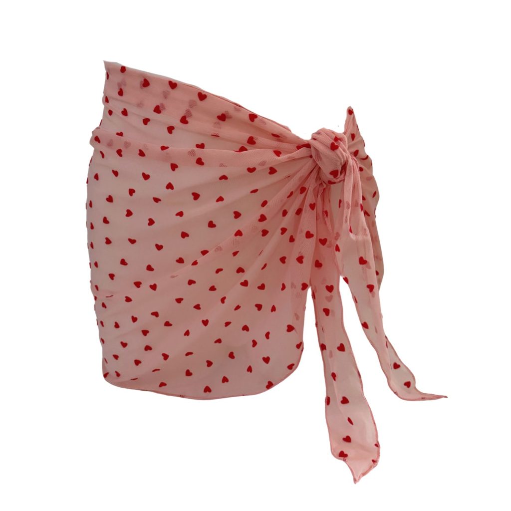 Hearts Sheer Sarong Coverup image 0