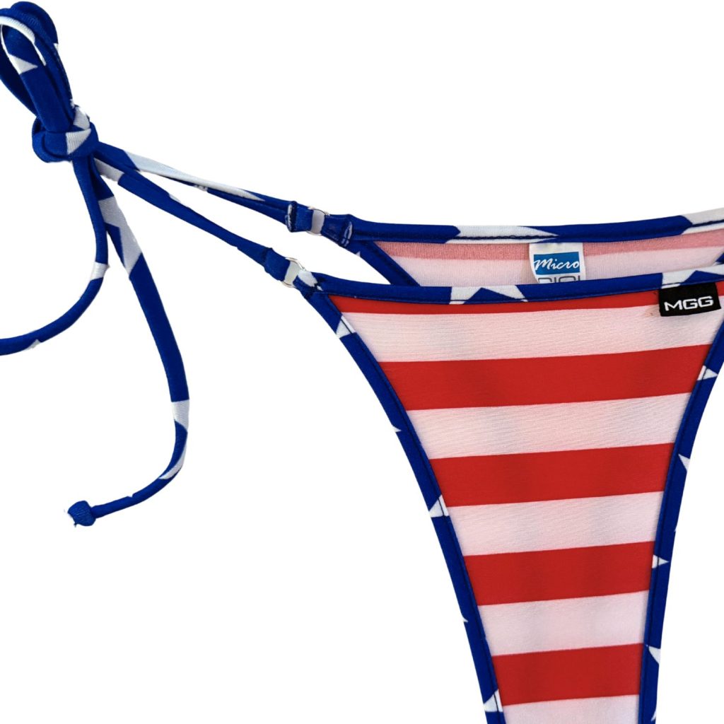 Stripes n Stars - Brazilian Tie Sides Bikini Bottom image 1