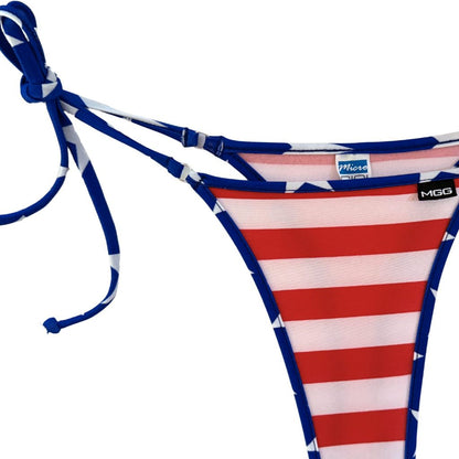 Stripes n Stars - Brazilian Tie Sides Bikini Bottom image 1