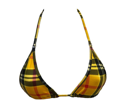 Clueless - Yellow Plaid - Mini Bikini Top image 0
