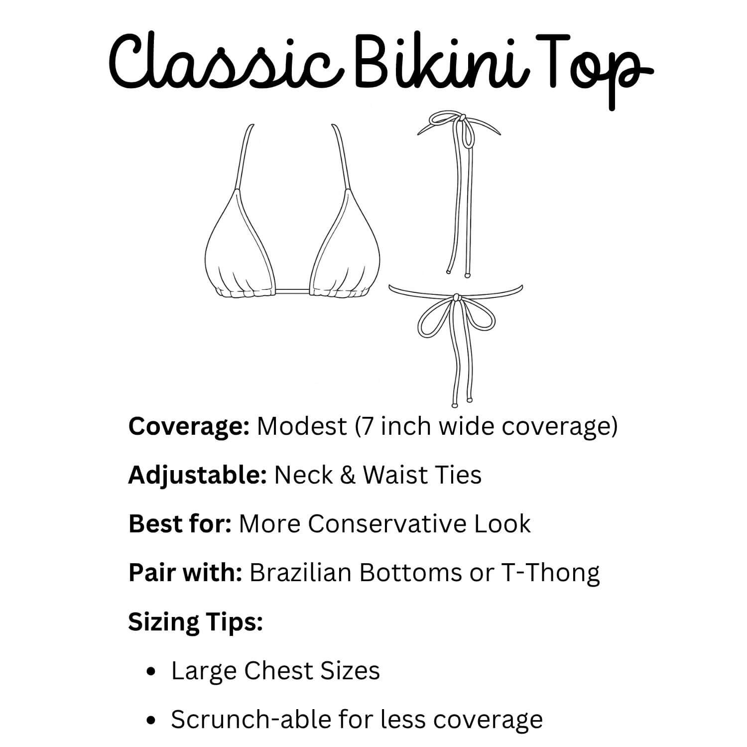 Plumeria - Classic Bikini Top – Micro Gigi
