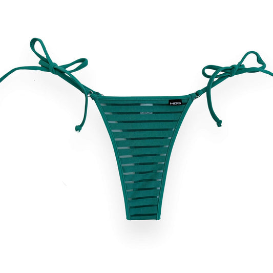 Coastline - Kelly Green - Brazilian Tie Side Bikini Bottom