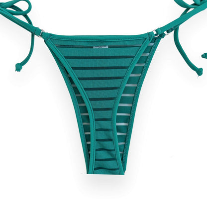 Coastline - Negro - Braguita de bikini brasileña con lazos laterales