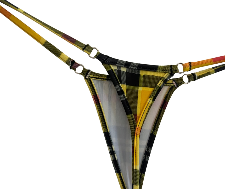 Clueless - Yellow Plaid - Tie Sides Bikini Bottom image 3