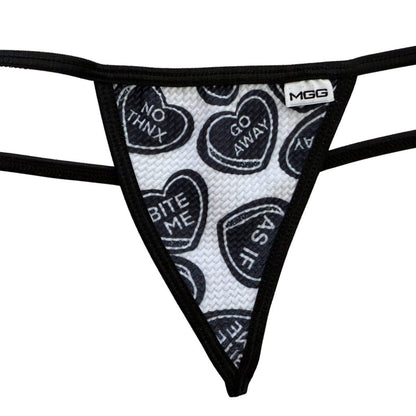 Love Stinks Candy Hearts - Low Rise G-String Underwear image 3