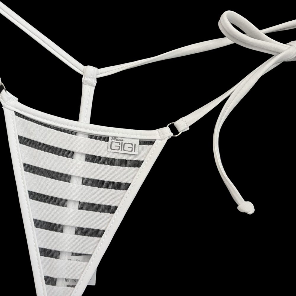Coastline - White - Single Tie Side Bikini Bottom image 4